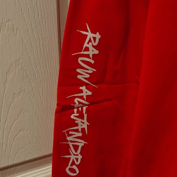 Rauw Alejandro Red Hoodie Men Woman Size L Harajuku Pullover Streetwear Unisex - Picture 4 of 9